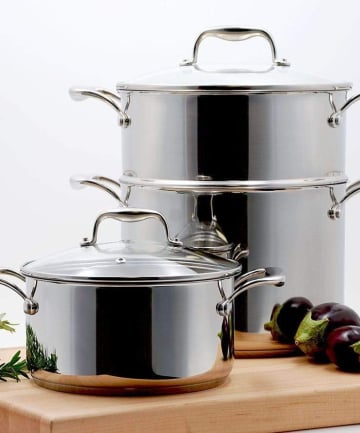 Tuxton Home Concentrix Stainless Steel Cookware, $185