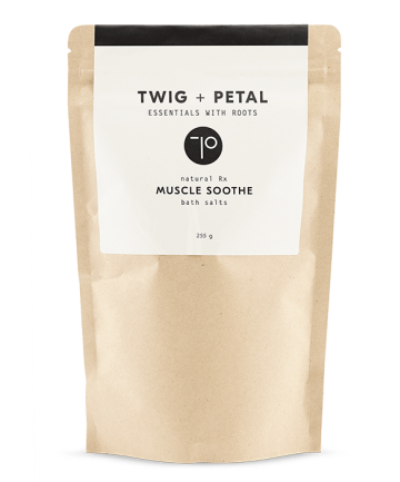 Twig + Petal Muscle Soothe Bath Salts, $18  