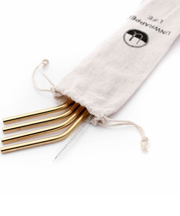 Unwrapped Life Reusable Stainless Steel Straws, $17.50