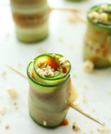 Vegan Cucumber Pinwheels With Sun Dried Tomato Pesto