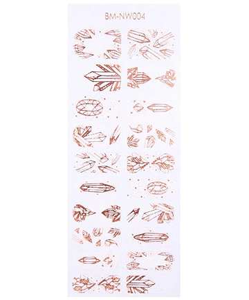 Maniology 20-Piece Rose Gold Crystal Nail Wraps, $6