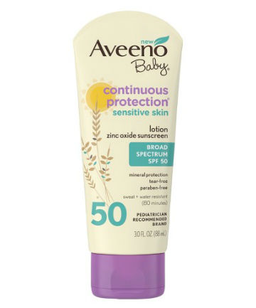 Aveeno Baby Continuous Protection Sensitive Skin Lotion SPF 50, $10.89