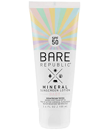 Bare Republic Mineral SPF 50 Baby Sunscreen Lotion, $13.99