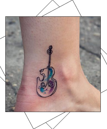 Abstract Watercolor Bass, 21 Ankle Tattoos You Haven't Seen a Million Times  Before - (Page 19)