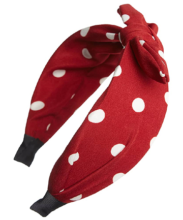 Tasha Polka Dot Bow Headband, $24