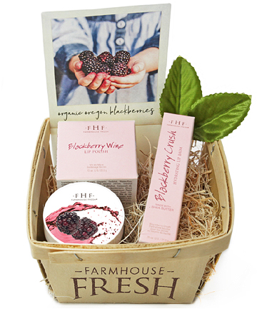 Farmhouse Fresh Blackberry Lip Gift Basket, $30