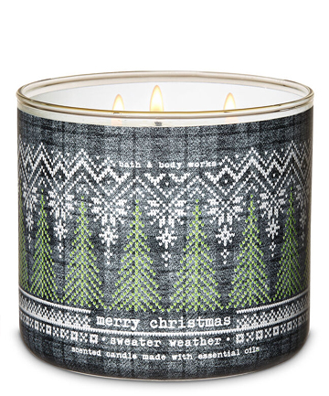 Bath & Body Works Sweater Weather 3-Wick Candle, $24.50