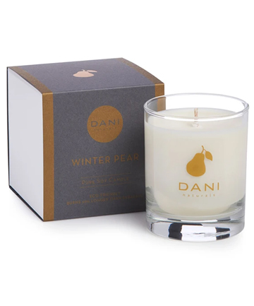 Dani Naturals Winter Pear Holiday Scented Soy Candle, $24