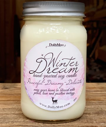 DollyMoo Winter Dream Candle, $22