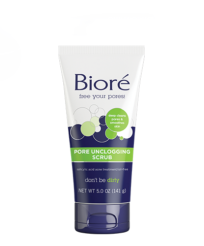 Best Drugstore Acne Product No. 8: Bioré Pore Unclogging Scrub, $7.49