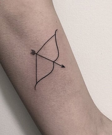 Bow and Arrow Tattoo 19 Arrow Tattoos That Are Surprisingly Chic  Page  18
