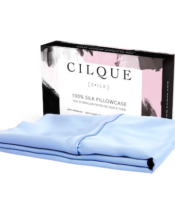 Cilque French Blue Lustrous Silk Pillowcase, $65