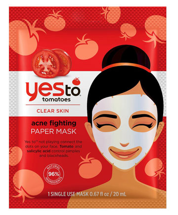 Yes to Tomatoes Acne Fighting Paper Mask, $2.49