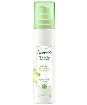Step 2: Aveeno Positively Radiant Micellar Gel Cleanser, $7.99