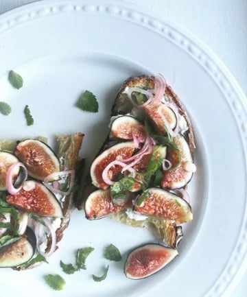 Figs, Mascarpone, Shallots and Mint 