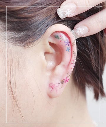 Delicate Ear Tattoo Designs  Ideas