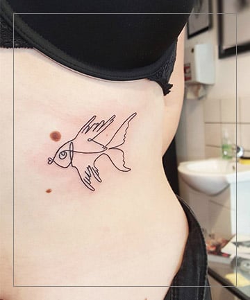fish outline tattoo