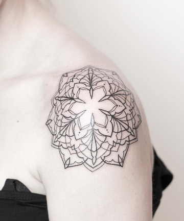 Intricate Geometric Tattoo Sleeve Design for Men
