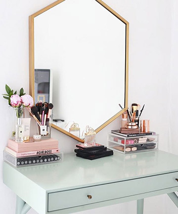 Converted Desk 19 Epic Vanity Table, Desk With Vanity Mirror