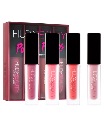 Huda Beauty Liquid Matte Minis in Power Pinks, $33, 26 Mini Beauty Products  to Take on Vacation This Summer - (Page 26)
