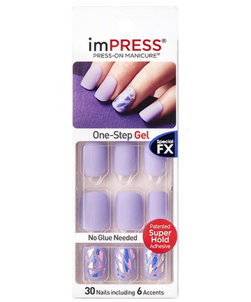 Impress Special FX Lilac Matte Gel Nails with Shattered Glass Accents, $6.79