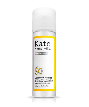 Kate Somerville UncompliKated SPF 50 Soft Focus Makeup Setting Spray, $