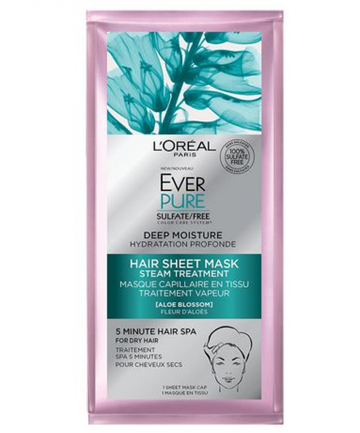 L'Oreal Paris EverPure Deep Moisture Hair Sheet Mask, $3.99