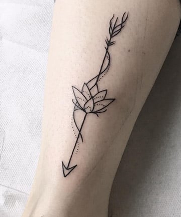 Lotus Arrow Tattoo