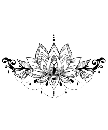 Chandelier  Temporary Tattoo  Large