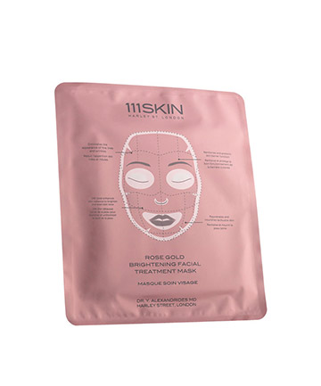 111 Skin Rose Gold Brightening Facial Treatment Mask, $25