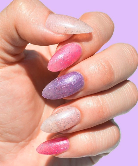Mani of the Week: Sheer, Sparkly and Sweet