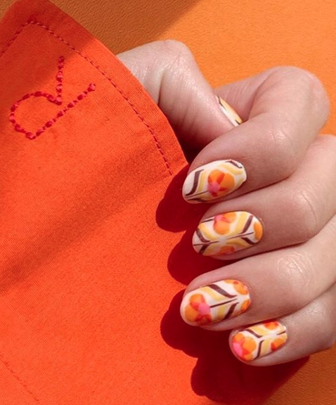 Mani of the Week: 70s Fall Florals