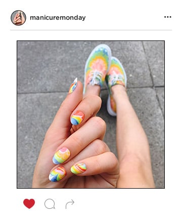 Mani of the Week: Rainbow Marble Nails 