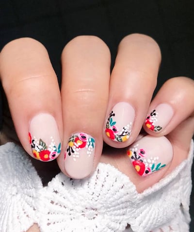 21 Best Nail Designs With Flowers  Nail designs, Nail art, Flower nails