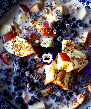 Homemade Oat Milk with Fruit