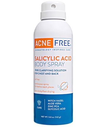 AcneFree Salicylic Acid Body Spray, $12.99