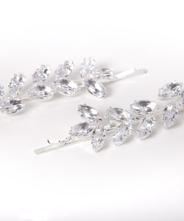 Claire's Silver Rhinestone Vine Bobby Pins, $9.99