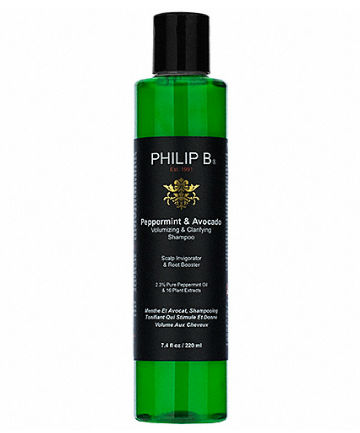 Best Shampoo for Fine Hair No. 4: Philip B. Peppermint and Avocado Volumizing & Clarifying Shampoo, $32