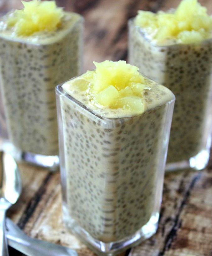 Protein Pineapple Chia Seed Pudding