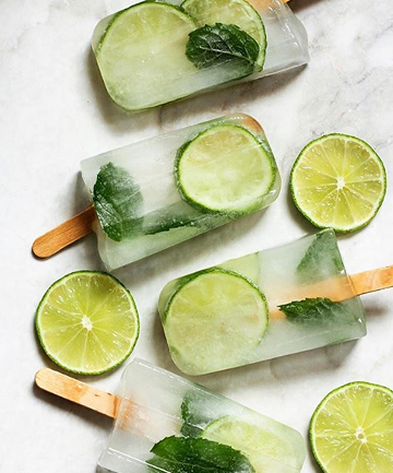 Lime and Mint Popsicles