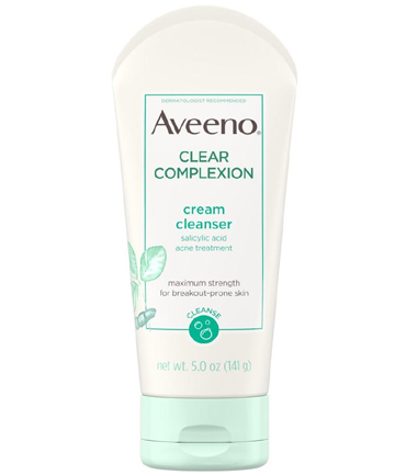 Aveeno Clear Complexion Cream Face Cleanser With Salicylic Acid, $6.39