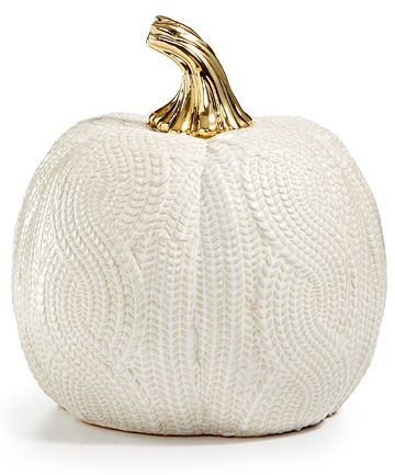 Martha Stewart Collection Harvest Large Ceramic White Pumpkin, $67