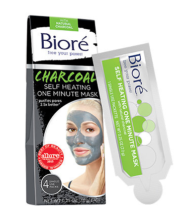 Biore Charcoal Self Heating One Minute Mask, $7.99