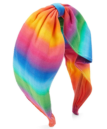 All Things Mochi Bana Rainbow Headband, $50