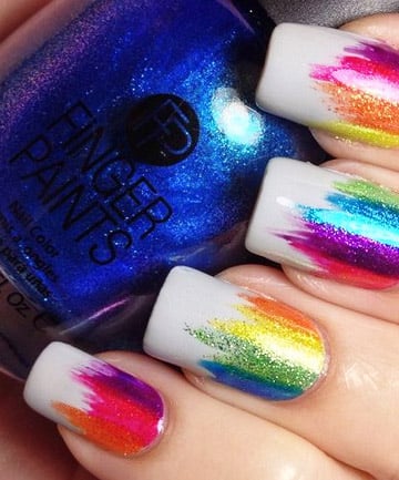 Rainbow nail tattoos / pride nail decals / nail art / cute | Etsy | Rainbow  nails, Rainbow nail art designs, Rainbow nail art