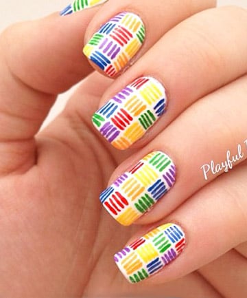 Rainbow Nails: Fab Flecks 