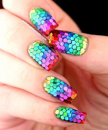 rainbow LV nails  Nagels, Natuurlijke nagels, Nagelideeën