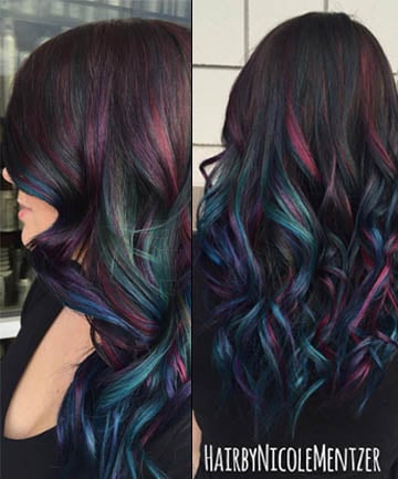 Oil Slick Hair Is The Most Gorgeous Rainbow Hair Color Trend For