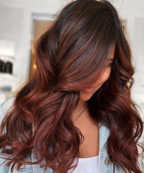 Brown hair loves reddish highlights