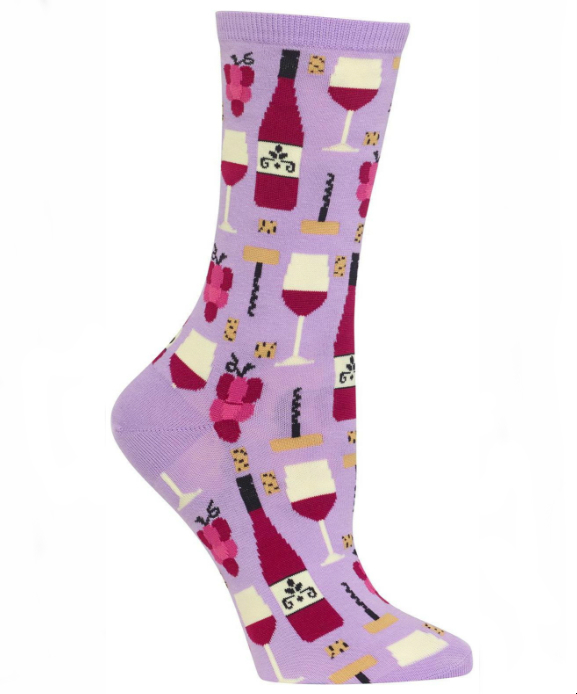 Fine Wine Women's Crew Socks, $8